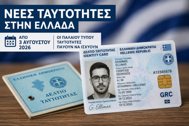 Νέες ταυτότητες: Τι αλλάζει από τις 3 Αυγούστου 2026 – Τι θα αντιμετωπίσουν όσοι κρατήσουν την παλιά