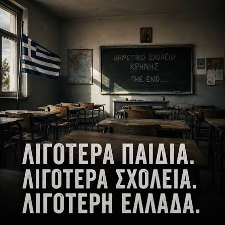 Η χώρα αργοπεθαίνει όταν κλείνουν σχολεία – Το δημογραφικό αποτυπώνεται πλέον στις σχολικές αίθουσες