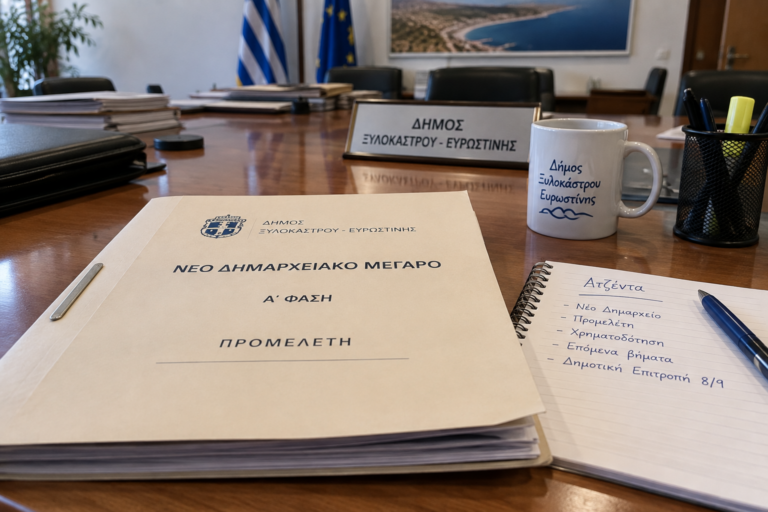 Ξυλόκαστρο: Στη Δημοτική Επιτροπή η προμελέτη για νέο Δημαρχιακό Μέγαρο 11,6 εκατ. ευρώ