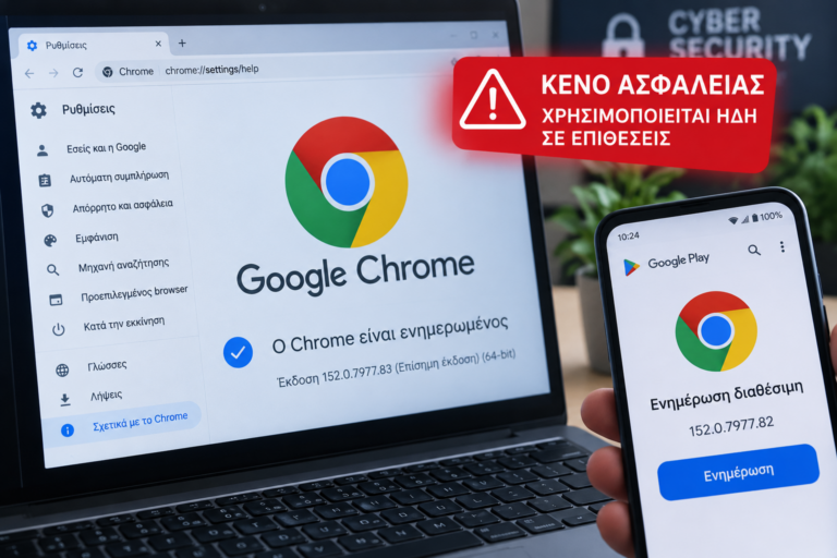 Google Chrome: Ενημερώστε άμεσα τον browser – Κενό ασφαλείας χρησιμοποιείται ήδη σε επιθέσεις